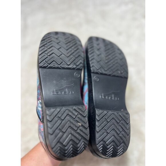 Dansko paisley print clogs mules womens size 10.5/11 - Picture 7 of 8